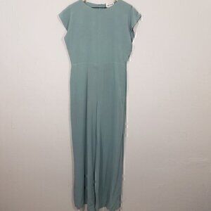 Semicouture 100% Silk Vintage Mint Pockets Jumpsuit Size 01